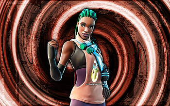 Zina, pink grunge background, Fortnite, vortex, Fortnite characters, Zina Skin, Fortnite Battle Royale, Zina Fortnite HD wallpaper