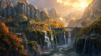 Enchanting Rivendell Fan Art - Lord of the Rings, The Lord Of The Rings, fan art, Middle Earth HD wallpaper