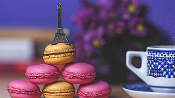 Eiffel Tower Cookies Art, france, paris, eiffel-tower, cookies, art, creative, pink HD wallpaper
