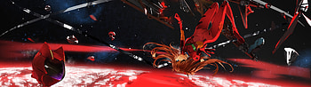 anime Â· dual screen Â· Asuka Langley Soryu Â· EVA Unit 02 Â· Neon Genesis Evangelion HD wallpaper