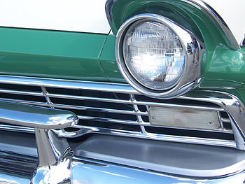 Car front, lights, cars HD wallpaper