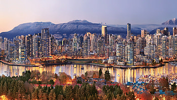 Vancouver Skyline, Majestic cityscape, Reflection on water, Urban metropolis HD wallpaper