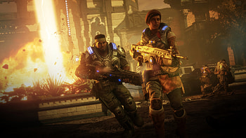 Delmont and Kait, Gears of War HD wallpaper