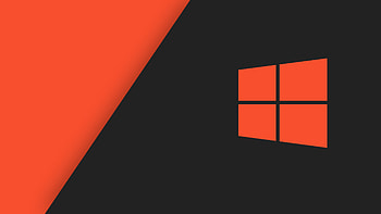 Orange Black Windows 10 HD wallpaper