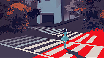 Crossing Path, artist, artwork, digital-art, road HD wallpaper