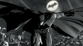 Monochrome, batman, comics, superhero HD wallpaper