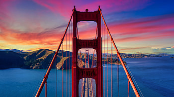 Golden Gate Bridge at Sunset HD wallpaper