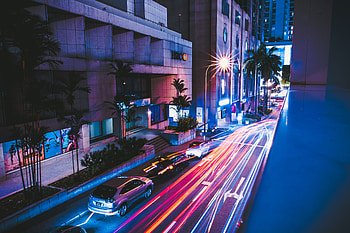 Cities, Night, Cars, City, Street HD wallpaper
