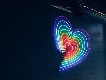 Love, Wall, Neon, Illumination, Heart, Lighting HD wallpaper