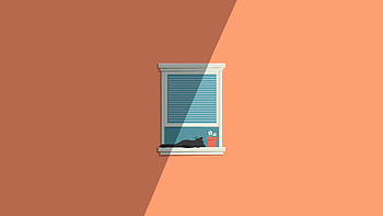 Cat Window Minimal , cat, minimalism, minimalist, artist, artwork, digital-art HD wallpaper