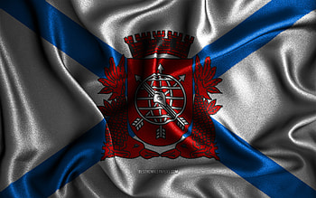 Rio de Janeiro flag, , silk wavy flags, brazilian cities, Day of Rio de Janeiro, Flag of Rio de Janeiro, fabric flags, 3D art, Rio de Janeiro, cities of Brazil, Rio de Janeiro 3D flag HD wallpaper