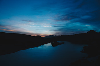 Dark Evening Lake , lake, evening, dusk, dawn, nature HD wallpaper