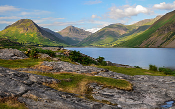 Lake in England, England, hills, UK, lake HD wallpaper