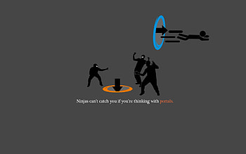 Portal, puzzle, glados, ninja HD wallpaper