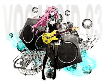 Guitar, Megurine Luka, Vocaloid, anime girl HD wallpaper