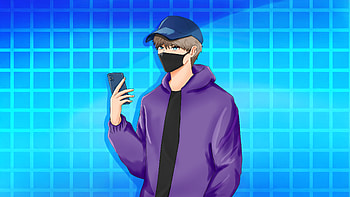 Modern Anonymous Streetwear Style, anonymus, mask, artwork, art, digital-art, artist, pixiv HD wallpaper