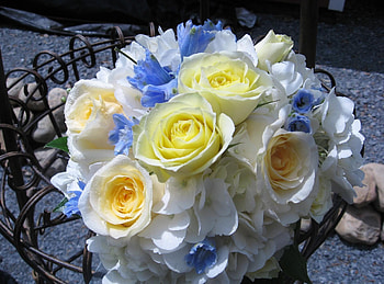 Flowers, Roses, Bouquet, Gorgeous, Chic, Hydrangea HD wallpaper