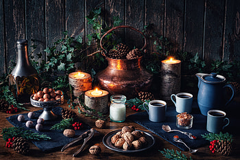 Still Life graphy: Rustic Candles & Cozy Winter Vibes, graphy, still life HD wallpaper