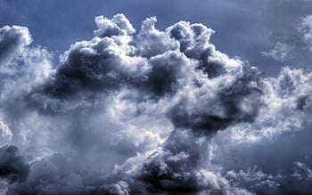 Sky In Dark Blue Clouds HD wallpaper