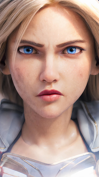 Lux Final Spark Warriors 2020, blue eyes, video game, League Of Legends HD phone wallpaper