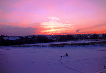 Sunset., winter, others, nature, sunsets HD wallpaper