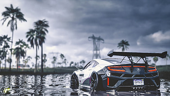 Sports, Water, Cars, Wet, Car, Machine, Grey, Sports Car HD wallpaper