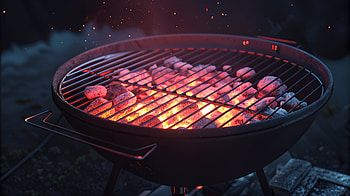 Grill Master: Stunning Ultra, Grill, barbecue, cooking, flame HD wallpaper