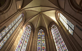 Church in Germany, stained glass, windows, Germany, church HD wallpaper