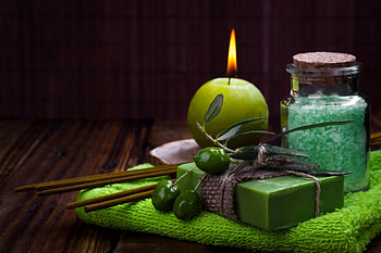 Spa, oil, candle, stones HD wallpaper