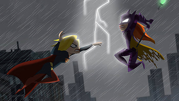 Batgirl Vs Supergirl Fight , batgirl, supergirl, superheroes, artist, artwork, digital-art, deviantart HD wallpaper