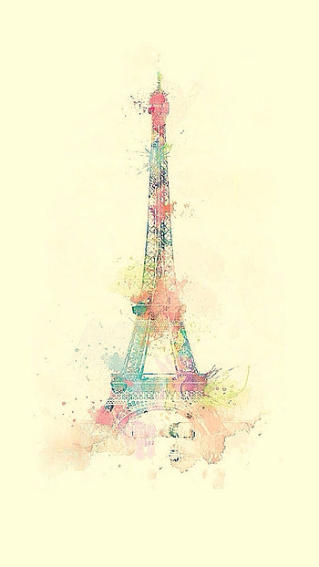 eiffel-tower-watercolor-paint---ilike-com- HD phone wallpaper