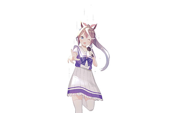 Minimal, Tokai Teio, Uma Musume, cute, anime girl HD wallpaper