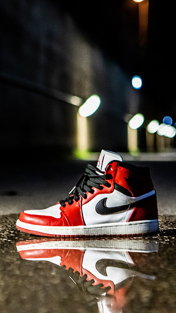 Jordan 1, Red And White, Air Jordan 1 HD phone wallpaper