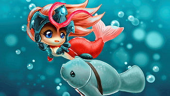 Anime Mermaid , League of Legends, Meerjungfrau HD wallpaper