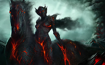 Fantasy Demon Horse HD wallpaper