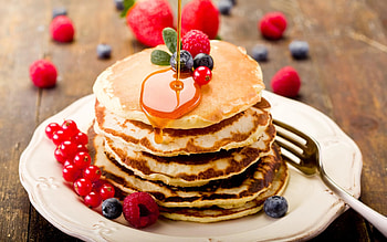 Pancake , Delicious breakfast, Sweet pancakes, Food background HD wallpaper