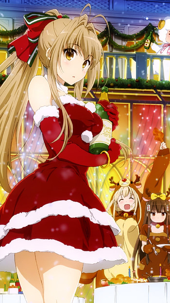 Christmas 2015 anime Amagi Brilliant Park.Samsung Galaxy S4 HD phone wallpaper