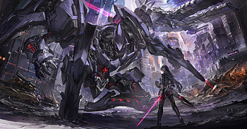 Robot Scifi Anime War, scifi, artist, anime, war, robot HD wallpaper