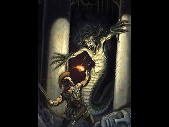 Medusa, creature, fantasy, warrior HD wallpaper