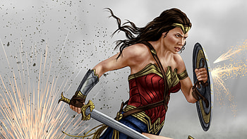 Wonder Woman Painting Art , wonder-woman, superheroes, artist, artwork, digital-art, deviantart HD wallpaper