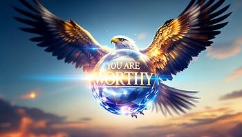 You Are Worthy - Inspiration, you are worthy, eagle, empowerment, inspiration HD wallpaper