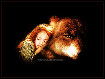 NESSIE WITH JACOB {BREAKING DAWN}, entertainment, nessie, movies, jacob, twilight saga, breaking dawn, wolf HD wallpaper