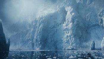 Frozen Citadel — Fantasy Iceberg Mountain, fantasy, iceberg, mountain, landscape, fantasy landscape HD wallpaper