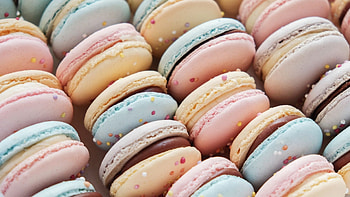 Colorful sweets macarons, Vibrant and eye-catching, Tempting dessert art, Colorful confections HD wallpaper