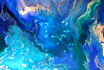 Splatters, blue, abstract, colorful HD wallpaper