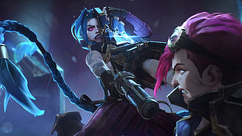 Arcane — Jinx & Vi: Neon Clash, Arcane HD wallpaper