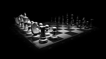 Chess Monochrome, chess, monochrome, black-and-white HD wallpaper