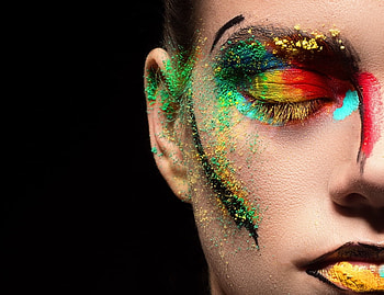 ღ, Model, Closed eyes, Eyeshadow, Lipstick, Makeup HD wallpaper