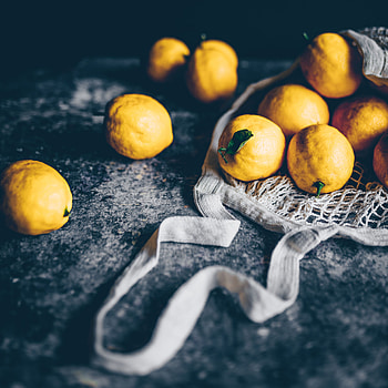 Fruits, Food, Lemons, Citrus, String Bag HD phone wallpaper