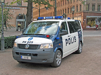 helsinki polis, polis, volkswagen, helsinki, van HD wallpaper